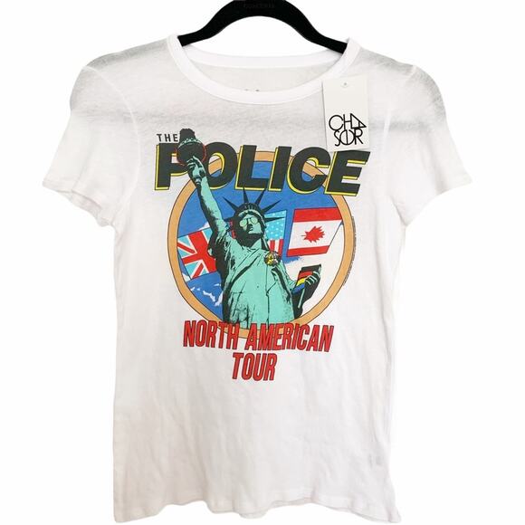 Chaser The Police North American Tour Tee Small Indie Sleaze NWT - Picture 2 of 7